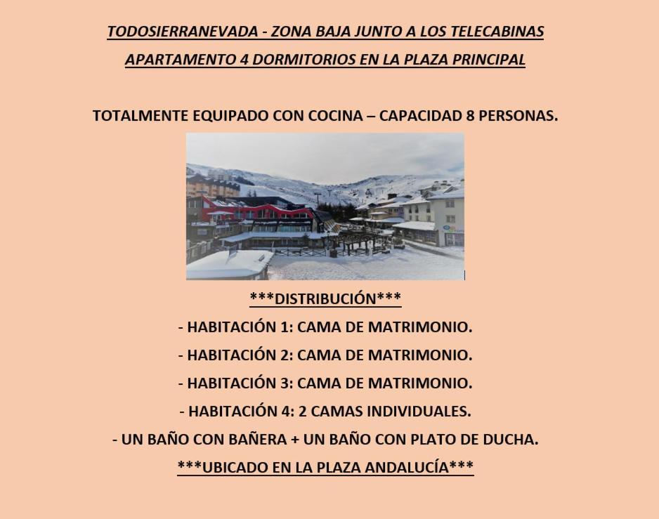 Todosierranevada Zona Baja - Apartamentos De 4 Dormitorios - Junto A Los Telecabinas Σιέρρα Νεβάδα Εξωτερικό φωτογραφία